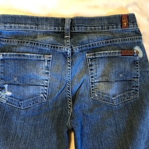 Sz 26 7 For All Mankind Crop Boy Cut Jeans